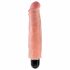 King Cock 7 Stiffy - veekindel, elutru vibrator (18cm) - naturaalne 