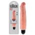 King Cock 7 Stiffy - veekindel, elutru vibrator (18cm) - naturaalne 