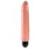 King Cock 10 Stiffy - veekindel, elutru vibraator (25 cm) - naturaalne 