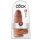 King Cock 9 Chubby - iminapinnaga, munanditega dildo (23 cm) - tume naturaalne 