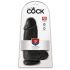 King Cock 9 Chubby iminapinnaga munanditega dildo (23cm) - must 