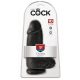 King Cock 9 Chubby iminapinnaga munanditega dildo (23cm) - must 