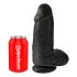 King Cock 9 Chubby iminapinnaga munanditega dildo (23cm) - must 