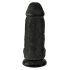 King Cock 9 Chubby - iminapinnaga, munanditega dildo (23 cm) - must