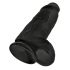 King Cock 9 Chubby iminapinnaga munanditega dildo (23cm) - must 