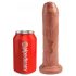 King Cock 7 - elutru dildo (18 cm) - tume naturaalne