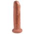 King Cock 7 eesnahanator - elutru dildoo (18 cm) - tume naturaal 