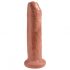 King Cock 7 - elutru dildo (18 cm) - tume naturaalne