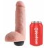 King Cock 8 realistlik pihustav dildo (20cm) - naturaalne