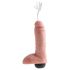 King Cock 8 - realistlikust ejakulatsiooniga dildo (20 cm) - naturaalne