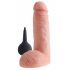 King Cock 8 realistlik pihustav dildo (20cm) - naturaalne