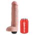 King Cock 10 - elutru pihustav dildo (25cm) - naturaalne 