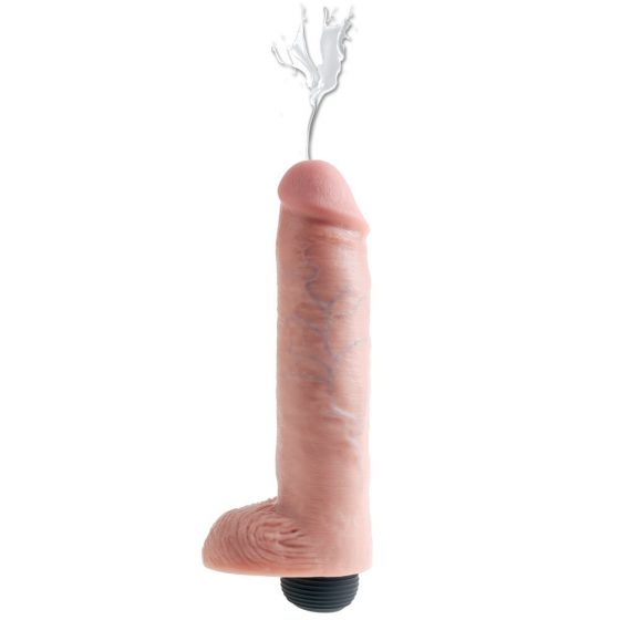 King Cock 10 - realistlik pritsiv dildokas (25cm) - naturaalne