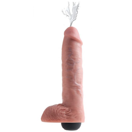 King Cock 11 - realistik pritsijaga dildo (28cm) - naturaalne