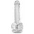 King Cock Clear 6 - iminapadja ja kive, munanditega väiksem dildo (15 cm) 