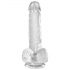 King Cock Clear 6 - iminapuga, munandiline väike dildo (15 cm)