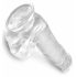 King Cock Clear 6 - iminapadja ja kive, munanditega väiksem dildo (15 cm) 