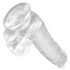 King Cock Clear 6 - iminapuga, munandiline väike dildo (15 cm)