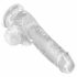 King Cock Clear 6 - iminapadja ja kive, munanditega väiksem dildo (15 cm) 