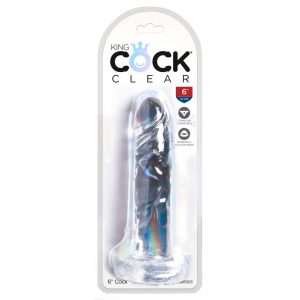 King Cock Clear 6 - imikuga jalaga dildo (15cm)