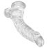 King Cock Clear 7,5 - iminapõhjaga munanditega dildo (19cm)