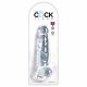 King Cock Clear 8 - iminapaga, munanditega dildo (20cm) 