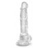 King Cock Clear 8 - iminapaga, munanditega dildo (20cm) 