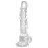 King Cock Clear 8 - iminapaga, munanditega dildo (20cm) 