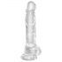 King Cock Clear 8 - iminapadjaga, munanditega dildo (20cm)