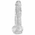 King Cock Clear 8 - iminapaga, munanditega dildo (20cm) 