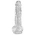 King Cock Clear 8 - iminapadjaga, munanditega dildo (20cm)