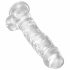 King Cock Clear 8 - iminapaga, munanditega dildo (20cm) 