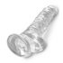 King Cock Clear 8 - iminapaga, munanditega dildo (20cm) 