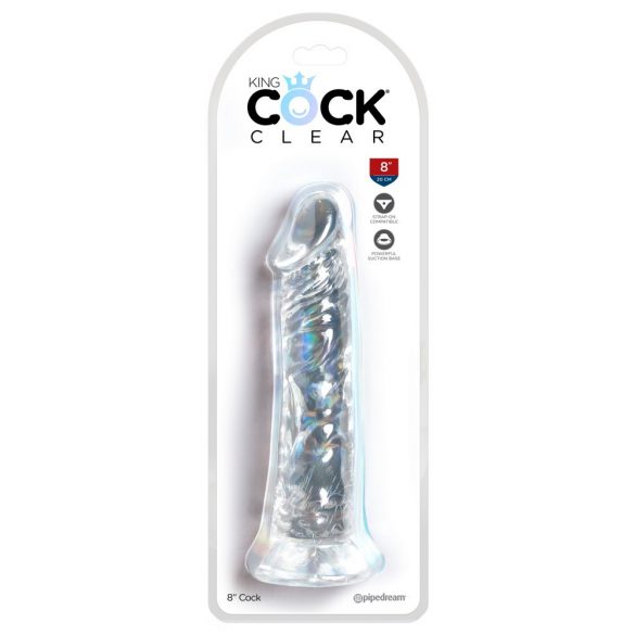 King Cock Clear 8 - iminapaga suur dildo (20cm) 