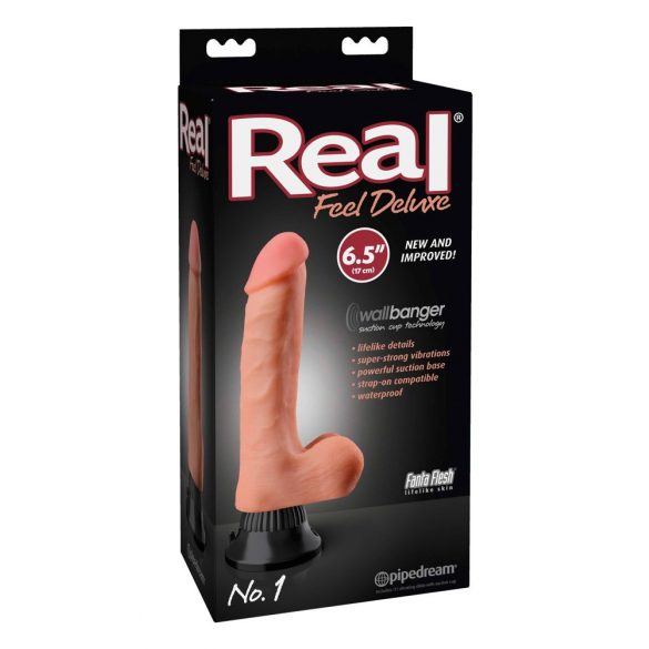 Real Feel Deluxe No.1 - munanditega realistlik vibraator (naturaalne) 