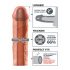 X-TENSION Mega 2 - elutru peenisemuhv (20,3 cm) - naturaalne