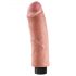 King Cock 8 - paindlik, elutru vibraator (25cm)