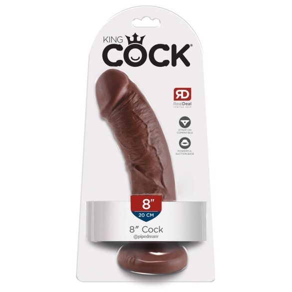 King Cock 20 cm dildó - pruun