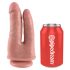 King Cock Double Penetrator - elutru topelt dildo (naturaalne) 