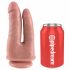 King Cock Double Penetrator - elutru topelt dildo (naturaalne) 