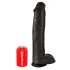 King Cock 15 – iminapõhjaga, munanditega dildo (38 cm) – must 