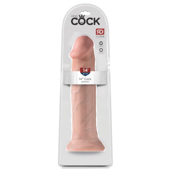 King Cock 14 - iminapõhjaga suur dildo (36 cm) - naturaalne 