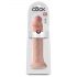 King Cock 14 - iminapuksega suur dildo (36cm) - naturaalne