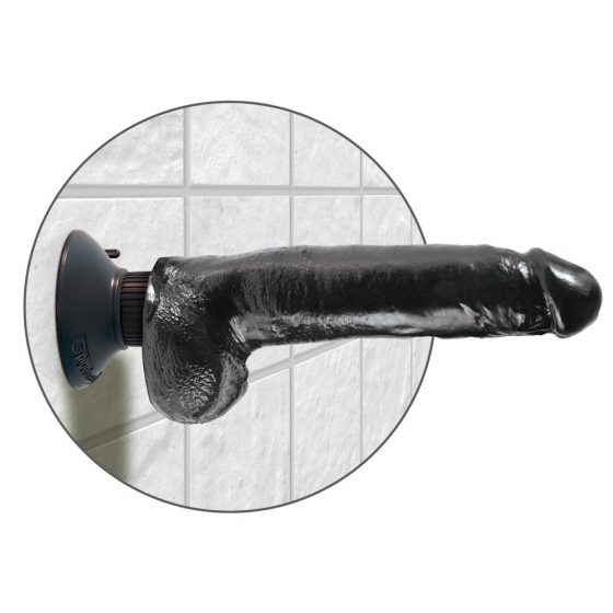 King Cock 9 - painutatav jalaga vibraator (26cm) - must