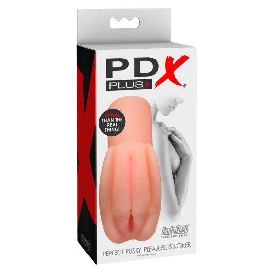PDX Pleasure Stroker - elutru tupenepa masturbaator (naturaalne)