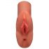 PDX topelt stroker - 2in1 realistlik masturbator (tume naturaalne)