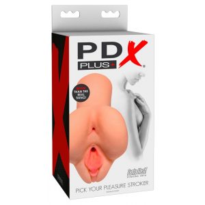 PDX Vali Oma Rõõm Stroker - 2in1 elutru masturbator (naturaalne)