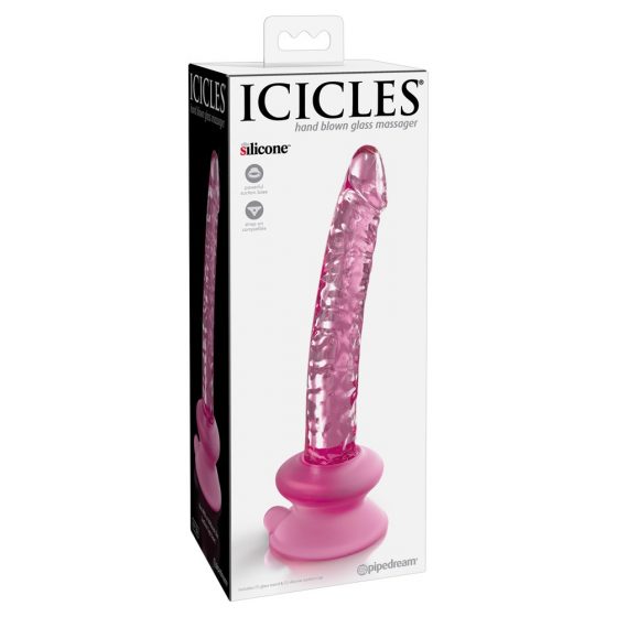 Icicles No. 86 - klaasse dildo peenise kujuga (roosa)
