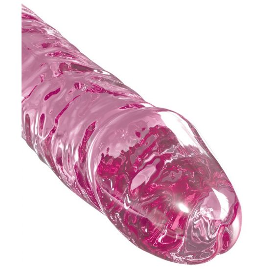 Icicles No. 86 - klaasse dildo peenise kujuga (roosa)