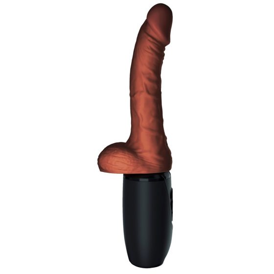 King Cock Plus 7,5 - munanditega tõukuv vibraator (pruun)